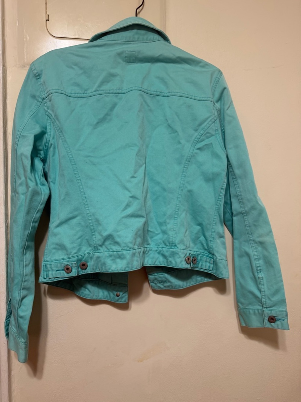 GAP Women's Turquoise Denim Jacket - Picture 2 of 3